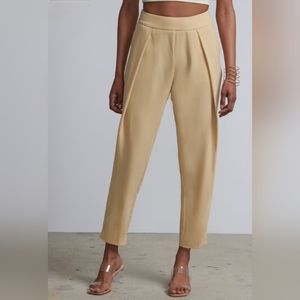 Mid-Rise Belted Crepe Ankle Pant